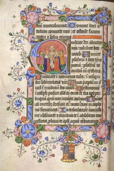 Agregar. 42131 fol.151v Comienzo del Salmo 80; 