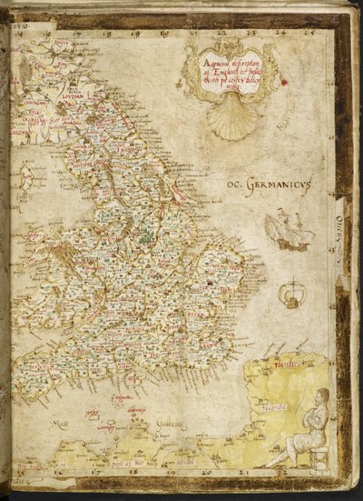 Agregar. 62540, ff.3v-4, Mapa de Gran Bretaña e Irlanda, de 