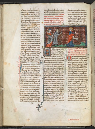 Agregar. Ms 17275 fol.29v Teófilo, el Diablo y la Virgen María (vitela) de English School