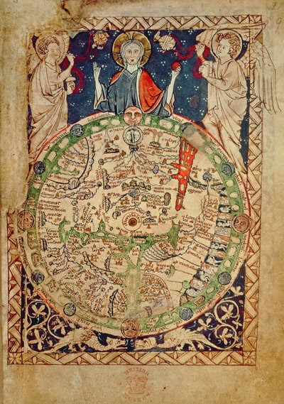 Adicional Ms 28681, f.9: Mapamundi (vitela) de English School