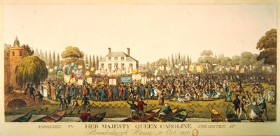 Direcciones a Su Majestad la Reina Carolina presentadas en Brandenburgh House el 30 de octubre de 1820 de English School