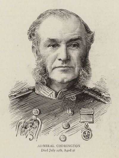 Almirante Codrington (grabado) de English School