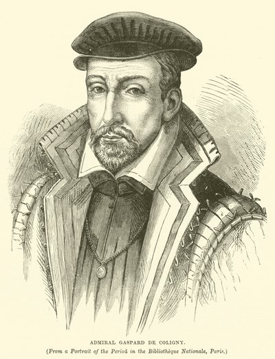 Almirante Gaspard de Coligny (grabado) de English School