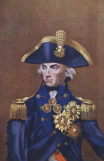 Almirante Lord Nelson, retrato de English School