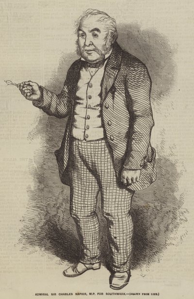 Almirante Sir Charles Napier, MP por Southwark de English School