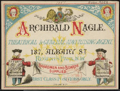 Anuncio de Archibald Neagle, agente de publicidad de English School