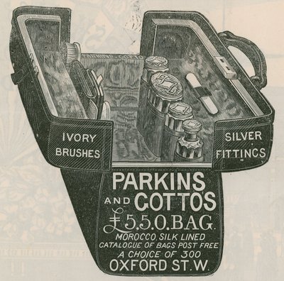 Anuncio de la bolsa de Parkins y Cottos de English School