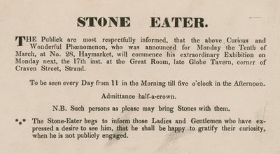 Anuncio para el Comedor de Piedras de English School