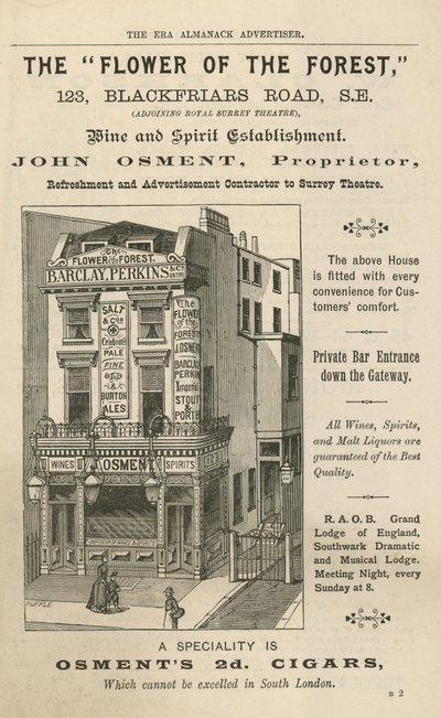 Anuncio de La Flor del Bosque, 123 Blackfriars Road, Londres de English School