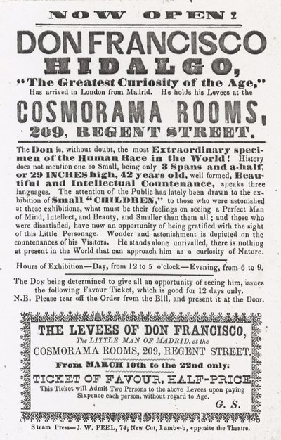 Anuncio de una aparición de Don Francisco Hidalgo de English School