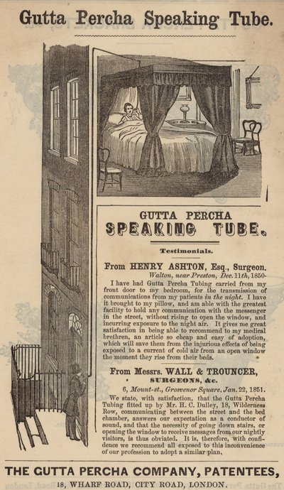 Anuncio del Tubo Parlante de Gutta Percha de English School