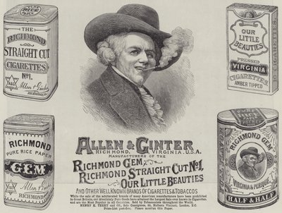 Anuncio, Allen y Ginter de English School