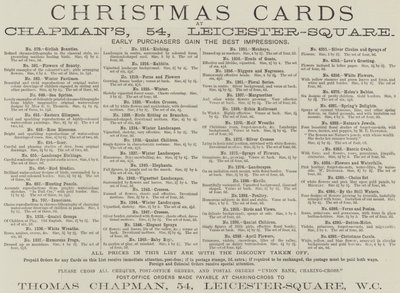 Anuncio, Tarjetas de Navidad de Chapman de English School