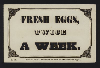 Anuncio: Huevos frescos dos veces por semana de English School