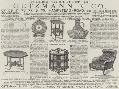 Anuncio, Oetzmann y Compañía de English School