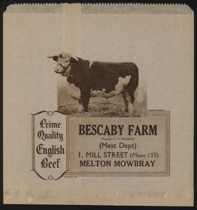 Anuncio de carne de Bescaby Farm de English School