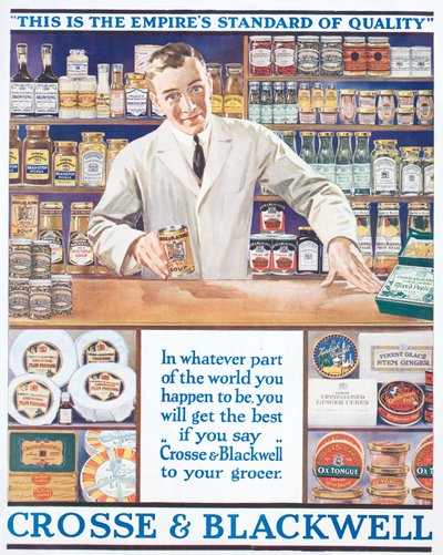 Anuncio de alimentos Crosse and Blackwell, c1920 de English School