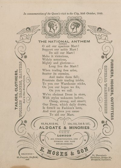 Anuncio de E Moses & Son de English School