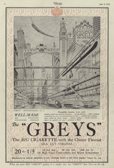 Anuncio de cigarrillos Greys de English School
