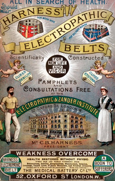 Anuncio de "Cinturones electromagnéticos Harness". de English School