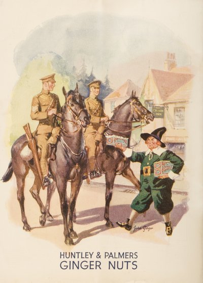 Anuncio de Huntley y Palmers Ginger Nuts, 1935 de English School
