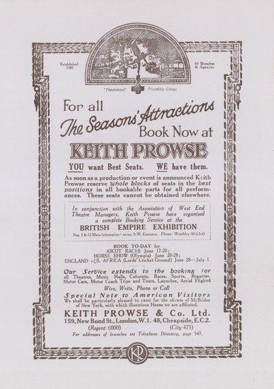 Anuncio de Keith Prowse de English School