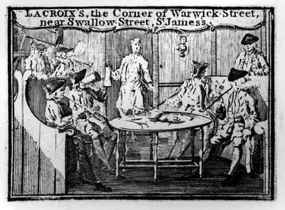 Anuncio para Lacroix, la esquina de Warwick Street, cerca de Swallow Street, St James de English School