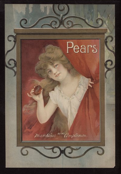 Anuncio de jabón Pears (litografia de color) de English School