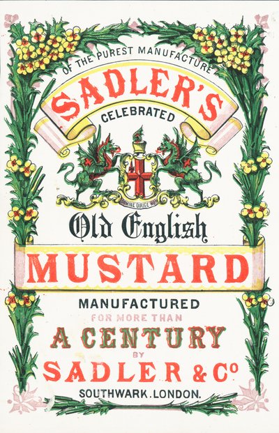 Anuncio de Mostaza Antigua Inglesa de Sadlers de English School