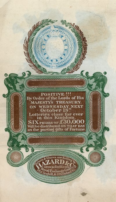 Anuncio de la última lotería de English School