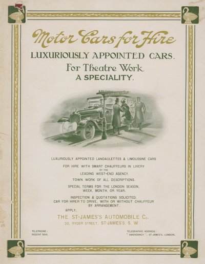 Anuncio de coches de alquiler de St James