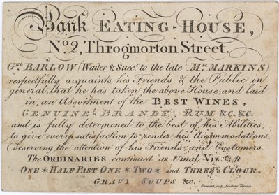 Anuncio para The Bank Eating House de English School