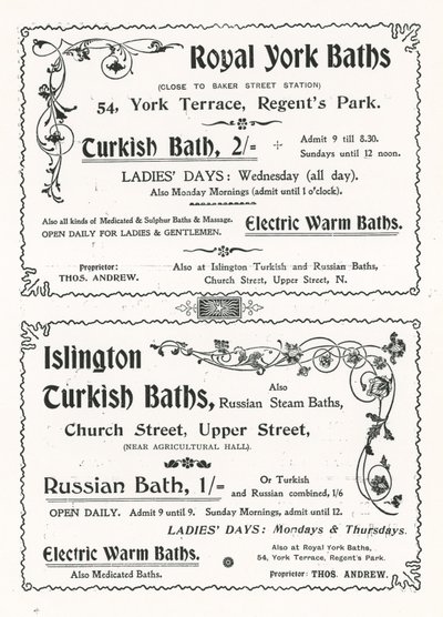 Anuncio de los Baños Reales de York de English School