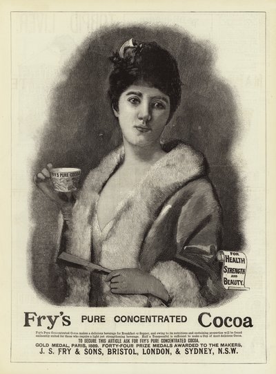 Anuncio, cacao de Fry (grabado) de English School