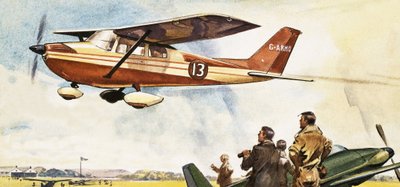 Avión volando en la Copa del Rey, que comenzó en 1922 de English School