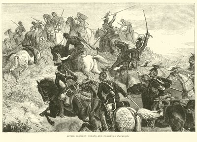 Asunto entre Ulanos y Cazadores de África, agosto 1870 de English School