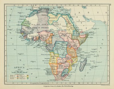 África (litografía en color) de English School