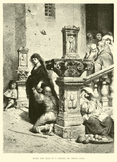 Después de la misa en S. Trinita de Monti, Roma de English School