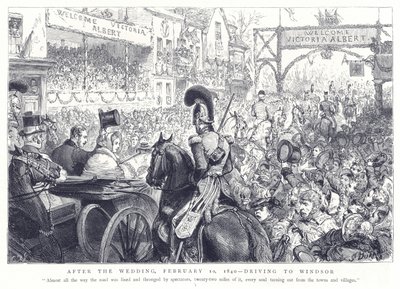 Después de la boda, 10 de febrero de 1840, camino a Windsor de English School
