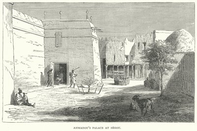 Palacio de Ahmadou en Segou (grabado) de English School