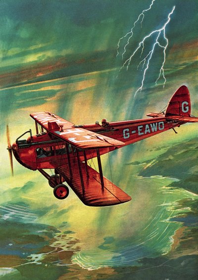 Avión alcanzado por un rayo de English School