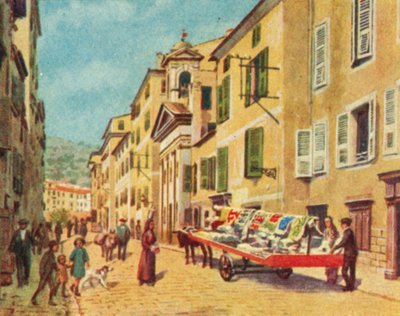 Ajaccio, Una vía corsa (litografía en color) de English School