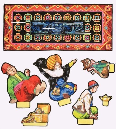 Figuras recortadas de Aladino de English School