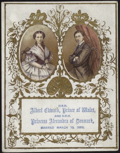 Albert Edward, Príncipe de Gales, y la Princesa Alexandra de Dinamarca de English School