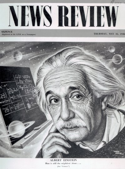 Albert Einstein en la portada de 
