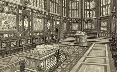 Capilla Albert Memorial, Windsor (litografía) de English School