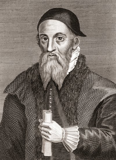 Alexander Erskine de Gogar, c.1521-1592. Laird escocés y guardián de Jacobo VI de Escocia en el castillo de Stirling. De Iconographia Scotica or Portraits of Illustrious Persons of Scotland, publicado en 1797. de English School