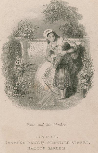 Alexander Pope de niño con su madre de English School