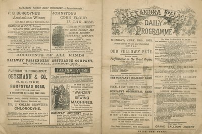 Programa diario del Alexandra Palace de English School