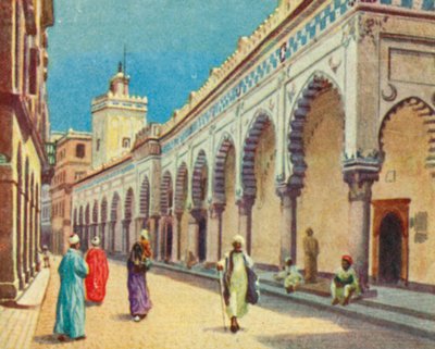 Argel, La Gran Mezquita (litografía en color) de English School